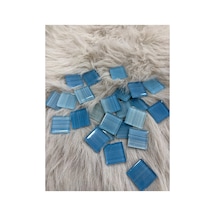 Sanatsal Kristal Mozaik Ks-34 23x23mm Çizgili Hawai Mavi 250gr