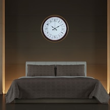 Kahverengi Motifli 36 Cm Duvar Saati 1247956