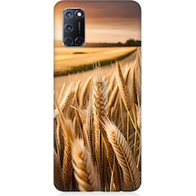 Oppo A52 Uyumlu Silikon Kılıf Buğday Başak Tarlası
