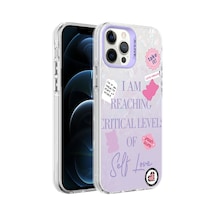 Zore İphone 12 Pro Uyumlu Mermer Desenli Ogaa Marbello Kılıf-mor