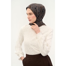 Silk Home Viskon Velora Eşarp Dört Mevsim Etro Desen Kahverengi 90x90 Çok Renkli