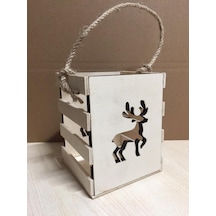 Dekoratif Geyik Ahşap Mumluk Yb-118 (14X11X11)
