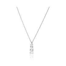 Zanaatsilver 925 Ayar Gümüş Sıralı 3taş Tria Kolye