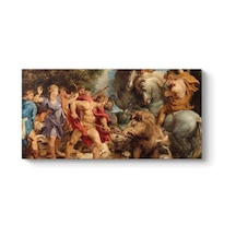 Peter Paul Rubens - Calydonian Yaban Domuzu Avı Tablosu 100 X 50 Genel