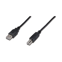 Usb 2.0 Bağlantı Kablosu, Usb A Erkek - Usb B Erkek, 1.80 Metre, Awg 28, Ul, Siyah Renk-18484