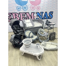 Bebemnas 17 Parça Duffy Yeni Doğan Bebek Çeyiz Seti Full Set Mama Sandalyesi-yürüteç-park Beşik- Araba