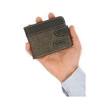 Newish Polo Erkek Haki Kot Kumaş Bozuk Ve Kağıt Para Kartlık Ve Cüzdan New293 Haki