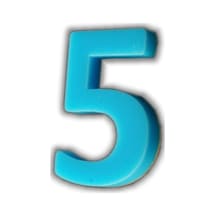 Renkli Akrilik Kapı Numaraları Arkası Yapışkanlı 6 Cm. Mavi 5