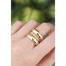 Ezoconcept Pirinç Gold Renk Ayarlanabilir Şerit Yüzük