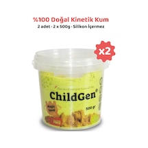 Doğal Kinetik Oyun Kumu 2x500gr - Sarı