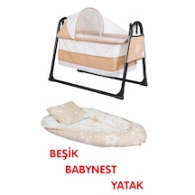 Btrend Babynest Yatak Ve Yastık+sallanır Sepet Beşik 2 Li Set-bej Bej