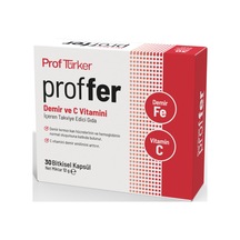 Proftürker Proffer Demir Ve C Vitamini 30 Kapsül