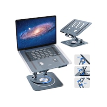 Ayarlanabilir Dizüstü Bilgisayar Standı, 360 Derece Dönebilen Ayarlanabilir Dizüstü Bilgisayar Standı Üç Katlı Versiyon Macbook Air Pro, Dell Xps, Hp Vb. İçin Ergonomik Katlanabilir Stand