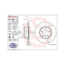 Bmw 520d E60 Fren Diski On 2006-2010 Brembo 09c89411 2adettir