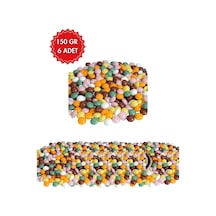 Çiçek Bonibon Şeker 6& 039 Lı Paket 6x150 Gr - Renkli Draje Çikolata Pasta Süsü