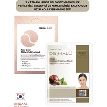 Dermal 3 Katmanlı Rose Gold Göz Maskesi + Salyangoz Özlü Kolajen Maskesi 23 G