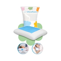 Viscofoam Comfy Terletmeyen Ortopedik Yastık Serinleten Visco Yastık Jelli Yastık 55x35x12cm