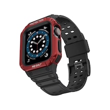 Watch 42mm Kr401 Silikon Kordon - Siyah-kırmızı