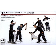 1/35 Hunting German Tank Crew-5 Figures With Dog & Rabbits Figür Maketi, Afv Club 35092