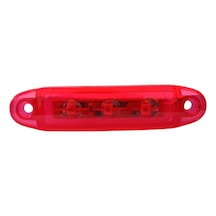 Kırmızı Parmak Led Dorse Lamba 3 Ledli 9cm 12-24v