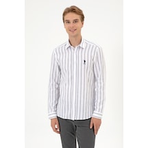 U.s. Polo Assn. Erkek Beyaz Gömlek Desenli 50316563-vr013 Beyaz