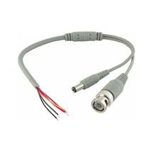 10 Adet Hazır Kablolu Bnc Konnektör Dc Power Jak Cctv Y Kablo
