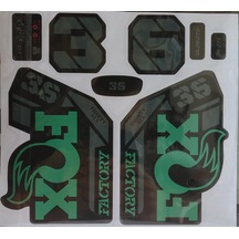 Fox 36 Bisiklet Maşa Etiketi, Kask Sticker Seti, Çıkartma Etiketi Yeşil