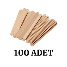 Abeslang Tahta Dil Basacağı Ahşap Çubuk 100'lü Dil Basma Çubuğu Ağda Spatulası