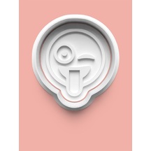 Emoji Surat İfadesi Kurabiye Kalıbı Ve Şeker Hamuru Kalıbı 0017-3
