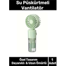 Özel Üretim Taşınabilir 3 Kademeli 1200 Mah Usb Şarjlı Su Hazneli Püskürtmeli Mini Klima Vantilatör