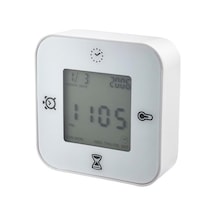 Ayrex Ikea 4 Fonksiyonlu Masa Saati Beyaz Renk Saat/termometre/alarm/zamanlayıcı Diğer