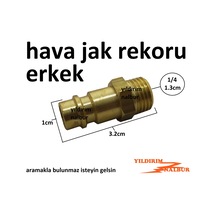 2 Adet Hava Jakı Erkek 1/4 Hava Hortumu Hava Tabancası Bağlama Ap