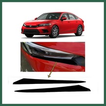 Bezos Honda Civic Fe1 2022 Ve Sonrası Far Altı Kaşı Çıtası Piyano Black 2 Parça Bzs01