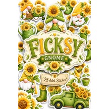 Sevimli Ayçiçeği Cücesi Sticker Seti - 16 Adet Etiket Çıkartma Diğer