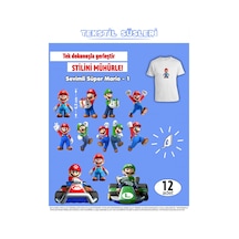 Ütü İle Yapışan Kıyafet Etiketi Süper Mario Serisi-1 12li Set Karışık Ütü İle Yapışan Kıyafet Etiketi Süper Mario Serisi-1 12li Set Karışık