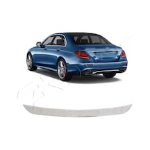 Mercedes E Serisi W213 Limo Uyumlu 2016 Ve Üzeri Krom Arka Tampon Üstü Koruma Paslanmaz Çelik