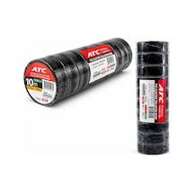 10 Adet Lüx Siyah Pvc İzolasyon Elektrik Bandı 0.13x19x11yds 10mm - 1 Paket Gönderilir - 1 Paket İçi