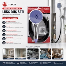 Milano Vakumlu - Silikon Lüks Duş Seti Duş Başlık Mix Silikon Hortum 1.5mt Mafsal 3 Kademe 5639 000 Açık Krem