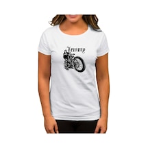 Motörhead Lemmy Kilmister Motorbike Beyaz Kadın Tişört Beyaz