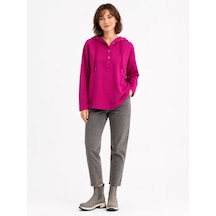 Neden Tekstil Kadın Kapüşonlu Pembe Sweatshirt