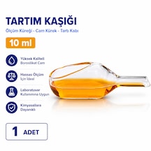 Tartım Kaşığı 10 Ml - Ölçüm Küreği - Cam Kürek - Tartı Kabı