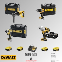 Dewalt DCH133NT + DCD805NT + DCF887NT + DCF961NT 4 Adet 5 Amper Akü + Şarj Aleti Set