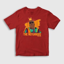 Presmono Unisex Çocuk King The Notorious Bıg T-shirt Kırmızı