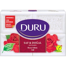 Duru Saf & Doğal Kaynaklı Gül 4 Adet Beyaz Kalıp Sabun 600Gr