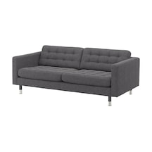 Ikea Koyu Gri Lüks Kanepe - 3'lü Kanepe