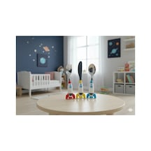 Armesa Home Uzay Mini Rocket Çocuk Çatal Kaşık Bıçak Takımı 3 Parça Çok Renkli