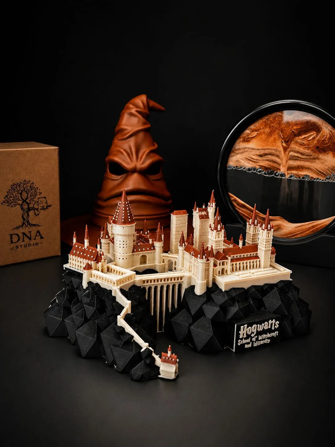 Harry Potter Hogwarts Şatosu Dekoratif Maket Koleksiyonluk Siyah - Kahverengi