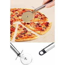 Ayrex Orret Home Metal Saplı Pizza Ruleti: Paslanmaz Çelik Pizza Kesme Bıçağı, Profesyonel Kesim İçin Dayanıklı Genel