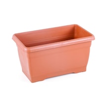 V610 Villa Balkon Saksı Tabaklı 32cm, 6 Litre Kiremit