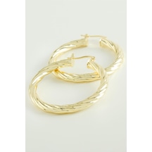 Sarmk - 670 - Halka Küpe - Glblseme - 4,5 Cm-sarı çok renkli